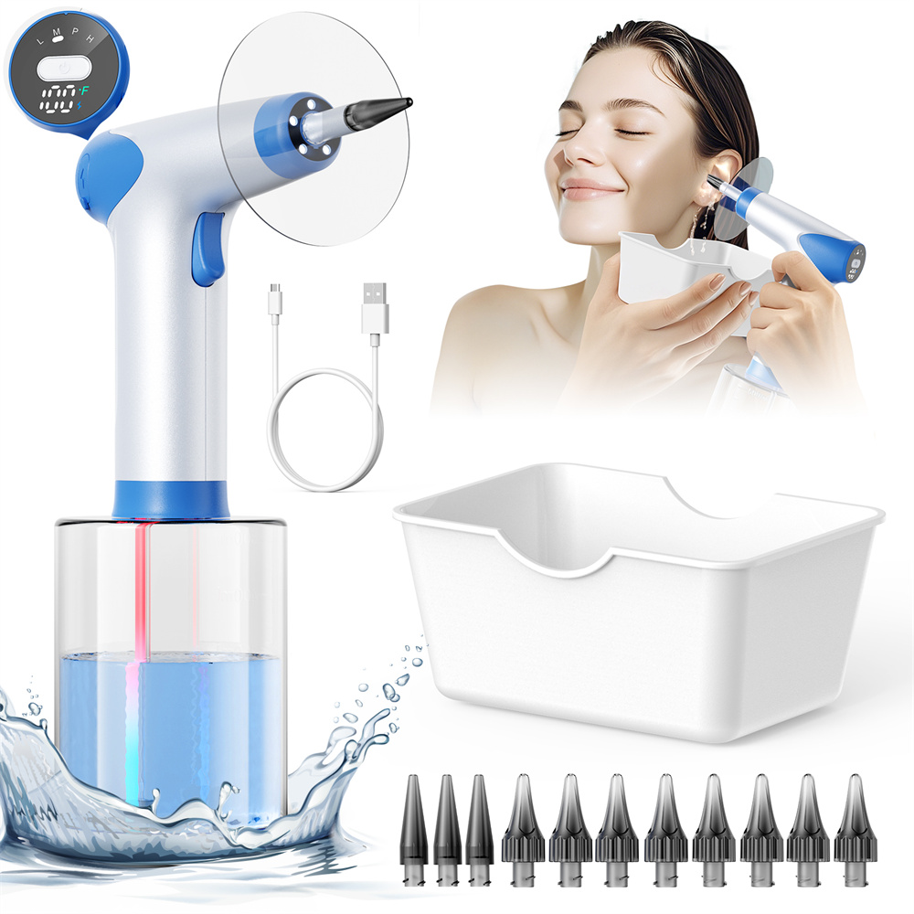 Waxing Kit Home - ชุดกำจัดขี้หูไฟฟ้า 2000mAh เครื่องทำความสะอาดขี้หูแบบใช้น้ำพร้อม 4 โหมดความดันชุดทำความสะอาดหูที่มีประสิทธิภาพกันน้ำ