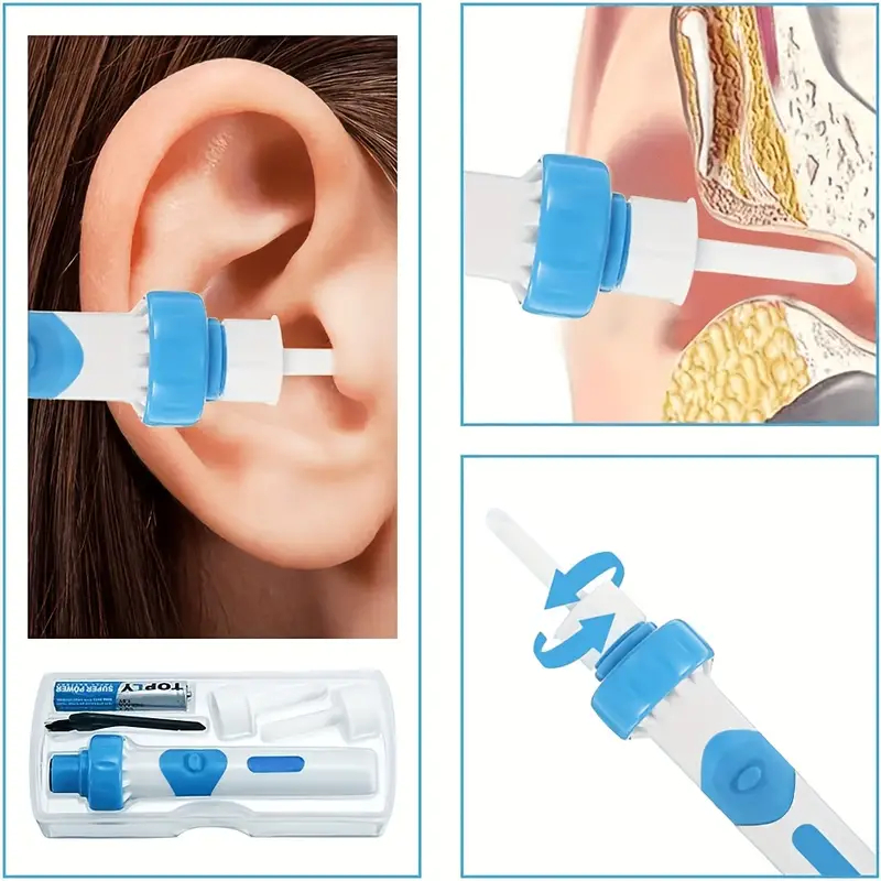 Waxing Kit Home - 1pcs แบบพกพาอัตโนมัติ Earwax Removal Kit ไฟฟ้า