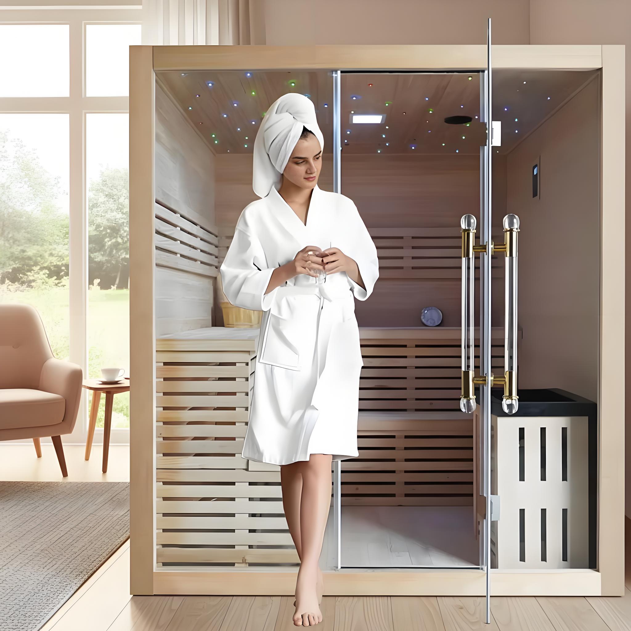 ห้องซาวน่าทรงกระบอกไม้ซีดาร์สำ - Spa Wellness Family บทวิจารณ์และราคา